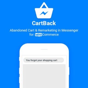 CartBack – WooCommerce Abandoned Cart & Remarketing in Facebook Messenger