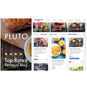 Pluto Clean Personal WordPress Masonry Blog Theme